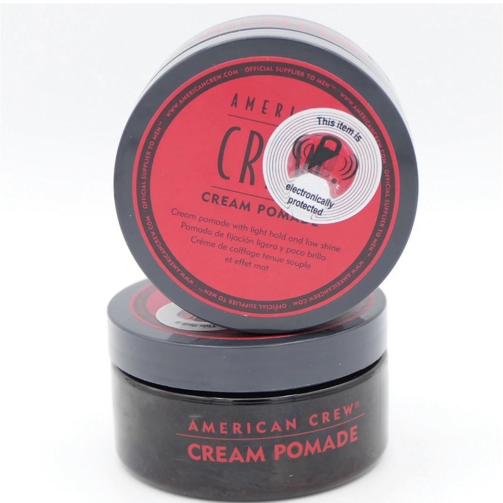 American Crew Cream Pomade For Men's Hair 2 Pack 3 oz Ea Light Hold, Low Shine